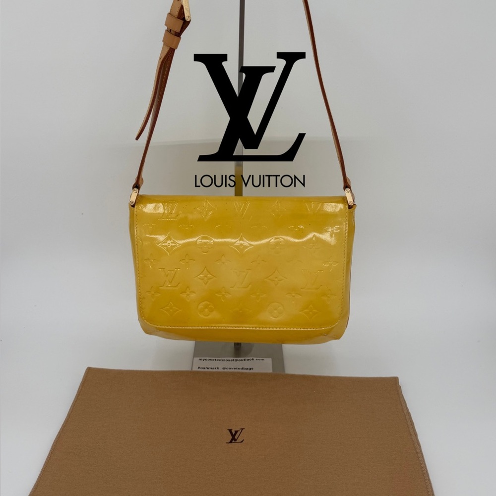 Louis Vuitton Monogram Vernis Yellow Thompson Street Shoulder Bag w/Dust Bag! 💛